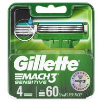 ราคา ยิลเลตต์ใบมีดโกนมัคทรีเซนซิทีฟ 4ชิ้น Gillette Mach 3 Sensitive Blades 4pcs. (4902430343008)