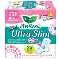 ราคา ลอรีเอะผ้าอนามัยซุปเปอร์อัลตร้าสลิม 25ซม.16ชิ้น Laurier Super Ultra Slim 25cm. 16pcs. (8851818542396)
