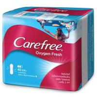 ราคา แคร์ฟรีแผ่นอนามัยออกซิเจนเฟรช 40ชิ้น Carefree Panty Liner Oxygen Fresh 40pcs. (8850007332060)