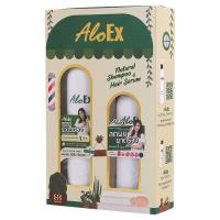 ราคา อโลเอ็กซ์ชุดแชมพูและเซรั่มบำรุงรากผม AloEx Regrowth Shampoo&Serum Set (8857124254039)