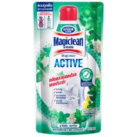 ราคา มาจิคลีนแอคทีฟน้ำยาล้างห้องน้ำกลิ่นมิ้นตี้เฟรชสีเขียว 600มล. ชนิดเติม Magiclean Active Bathroom Cleaner Minty Fresh Green 600ml. Refill (8851818029583)
