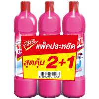 ราคา วิกซอลพลัสน้ำยาล้างห้องน้ำสีชมพู 900มล. 2 แถม 1 Vixol Plus Bathroom Cleaner Pink 900ml. 2 Free 1 (8850092012328)