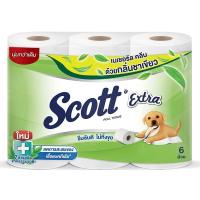 ราคา สก็อตต์เอ็กซ์ตร้ากระดาษชำระกลิ่นเนเชอรัลคลีน 6ม้วน Scott Extra Toilet Tissue Natural Clean 6rolls (8888336023137)