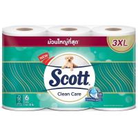 ราคา สก๊อตต์คลีนแคร์กระดาษชำระม้วนใหญ่ที่สุด 3XL แพค 6ม้วน Scott Clean Care Toilet Tissue 3XL Pack 6Roll (8888336032061)