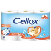 ราคา เซลล็อกซ์พิวริฟายซูเปอร์เอ็กซ์ตร้ากระดาษชำระยาว 2เท่า แพค 6ม้วน Cellox Purify Toilet Tissue Super Extra Double Roll Pack 6rolls (8850046012008)