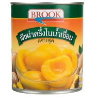 ราคา บรูคพีชในน้ำเชื่อม 825กรัม Brook Peach Halves in Syrup 825g. (8850358011850)