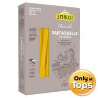 ราคา สปิโนซีคลาสสิคพัพพาร์เดลล์เส้นพาสต้าจากแป้งข้าวสาลีดูรัมผสมไข่ 250กรัม Spinosi Classic Pappadelle 250g. (8000404003609)