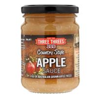 ราคา ทรีทรีส์คันทรีสไตล์แอปเปิ้ลซอสสำหรับราดอาหาร 250กรัม Three Threes Country Style Apple Sauce 250g. (9310480334108)