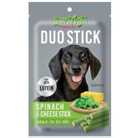 ราคา เจอร์ไฮดูโอ้สติ๊กขนมสุนัขรสผักโขมกับชีส 50กรัม Jerhigh Duo Stick Dog Snack Spinach With Cheese 50g. (8851759454031)
