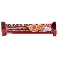 ราคา ดิวเบอร์รีคุกกี้ครีมแยมสตรอเบอร์รี่ 105กรัม Dewberry Sandwich Cookie Strawberry 105g. (8850309202269)