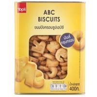 ราคา ท็อปส์ขนมปังกรอบเอบีซี 400กรัม Tops Brand ABC Biscuits 400g. (8853474062652)