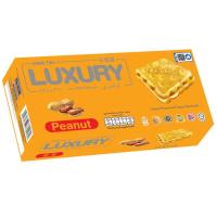 ราคา ลักซูรีบีสกิตสอดไส้ครีมรสถั่วลิสง 120กรัม Luxury Biscuit Sandwich Cream Peanut 120g. (9556167780060)