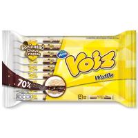 ราคา วอยซ์วาฟเฟิลไส้ครีมรสช็อกโกแลตและข้าวพอง 189กรัม Voiz Waffle with Chocolate Flavoured Cream and Rice Crispies 189g. (8858279002667)