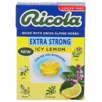 ราคา ริโคลาไอซี่เลมอนชูการ์ฟรีลูกอมสมุนไพร 40กรัม Ricola Icy Lemon Candy Sugar Free 40g. (7610700024683)