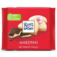 ราคา ริตเทอร์สปอร์ตช็อกโกแลตสอดไส้ถั่วอัลมอนด์บด 100กรัม Ritter Sport Rum Marzipan Chocolate 100g. (4000417025005)