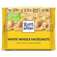 ราคา ริทเตอร์สปอร์ตไวท์ช็อกโกแลตผสมเฮเซลนัท 100กรัม Ritter Sport Hazelnut White Chocolate 100g. (4000417013002)