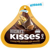 ราคา เฮอร์ชี่ส์คิสเซสช็อกโกแลตนมผสมอัลมอนด์ 82กรัม Hersheys Kisses Pouch Cream Milk Chocolate with Almonds 82g. (6942836703295)