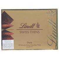 ราคา ลินด์ดาร์กช็อกโกแลตทิน 125กรัม Lindt Thin Dark Chocolate 125g. (7610400029841)