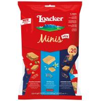 ราคา ล็อคเกอร์มินิส์เวเฟอร์สอดไส้ครีมรสเฮเซลนัตรสช็อกโกแลตและรสวานิลลา 200กรัม Loacker Minis Assorted Wafer 200g. (8000380159932)