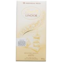 ราคา ลินด์เดอร์ไวท์ช็อกโกแลต 100กรัม Lindt Lindor White Chocolate 100g. (7610400014632)
