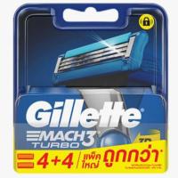 ราคา ยิลเลตต์มัคทรีเทอร์โบใบมีด 8ชิ้น Gillette Mach 3 Turbo Blade 8pcs. (4987176211941)