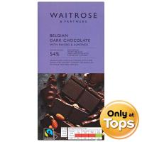 ราคา เวทโทรสเบลเยียนดาร์คช็อกโกแลตวิทเรซินแอนด์อัลมอนด์ 180กรัม Waitrose Belgian Dark Chocolate with Raisins & Almons 180g. (5000169608074)