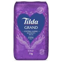 ราคา ทิลด้าแกรนด์เอ็กซ์ตร้าลองข้าวบาสมาติ 1กก. Tilda Pure Extra Long Basmati Rice 1kg. (8901144000104)