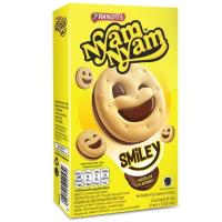 ราคา อาร์นอตส์ยัมยัมสไมลีย์บิสกิตสอดไส้ครีมรสช็อกโกแลต 45กรัม Arnotts Nyam Nyam Smiley Sanwich Biscuits with Chocolate Cream 45g. (8994755020579)