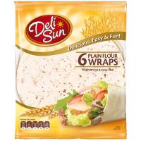 ราคา เดลิซัน6แผ่นแป้งข้าวสาลี 360กรัม Deli Sun 6 Plain Flour Wraps 360g. (8437011503060)
