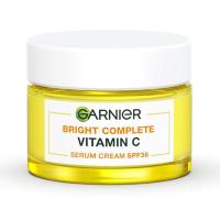 ราคา การ์นิเย่เซรั่มครีมบำรุงผิวหน้าไบรท์คอมพลีทวิตามินซี 50มล. Garnier Bright Complete Vitamin C Serum Cream 50ml. (8991380700050)