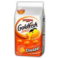 ราคา เปปเปอร์ริดจ์ฟาร์มโกลด์ฟิชเชดดาเบคแครกเกอร์รสเชดดาชีสรูปปลา 187กรัม Pepperidge Farm Goldfish Cheddar Cheese Baked Snack Crackers 187g. (14100085218)