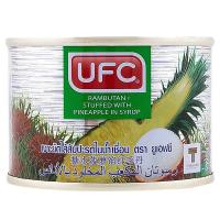 ราคา ยูเอฟซีเงาะสอดไส้สับปะรดในน้ำเชื่อม 170กรัม UFC Rambutan Stuffed with Pineapple in Syrup 170g. (8850025123213)