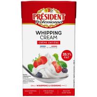 ราคา เพรสซิเด้นท์วิปปิ้งครีมไขมัน35.1เปอร์เซนต์ 1ลิตร President Whipping Cream Fat 35.1Percent 1ltr. (3228020160314)