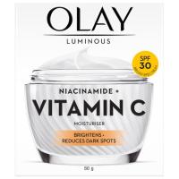 ราคา โอเลย์ลูมินัสไนอะซินาไมด์วิตามินซีมอยส์เจอร์ไรเซอร์เอสพีเอฟ30 50กรัม Olay Luminous Niacinamide Vitamin C Moisturiser SPF30 50g. (4987176212177)