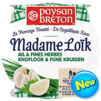 ราคา เพซองเบรตองมาดามลอยค์ชีสสเปรดผสมกระเทียมผักชีและต้นหอม 150กรัม Paysan Breton Madame Loik Whipped Cream Cheese with Garlic and Mixed Herbs 150g. (3412290071801)