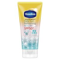 ราคา วาสลีนเซรั่มเฮลธี้ไบรท์เดลี่ซันรีเฟรชชิ่งเอสพีเอฟ50 155มล. Vaseline Healthy Bright Daily Sun Refreshing Serum SPF50 155ml. (8851932417464)