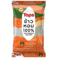 ราคา ท็อปส์ข้าวหอม 100เปอร์เซ็นต์ 5กก. Tops Thai Fragrant Rice 100percent 5kg. (8859883701038)