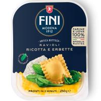 ราคา ฟินิราวิโอลี่ริคอตต้าชีสและสมุนไพรแช่เย็น 250กรัม Fini Fresh Ravioli With Ricotta Cheese and Herbs 250g. (8007490051156)
