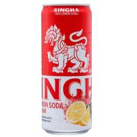 ราคา สิงห์เรดเลมอนโซดาไม่มีน้ำตาล 330มล. Singha Red Lemon Soda No Sugar 330ml. (8850999019123)