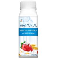ราคา แอมโบรเซียลกรีกโยเกิร์ตสตรอเบอร์รี่และโอ๊ต 200กรัม Ambrosial Greek Yoghurt Strawberry and Oats Flavour 200g. (6907992516462)