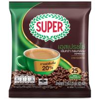 ราคา ซุปเปอร์เอสเปรซโซ่กาแฟปรุงสำเร็จชนิดผง 17กรัม แพค 25ซอง Super Espresso Instant Coffee Mixed 17g. Pack 25sachets (8888240052025)