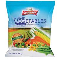 ราคา ซันนี่เดย์ผักรวมแช่แข็ง 450กรัม Sunny Day Frozen Mixed Vegetables 450g. (8856843001627)