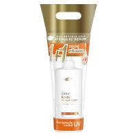 ราคา โดฟแชมพูเฟอรูลิกยูวีรีแพร์แอนด์โกลว์ 360มล. และครีมนวด 320มล. Dove Ferulic UV Repair and Glow Shampoo 360ml. and Conditioner 320ml. (8851932489041)