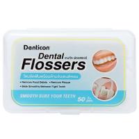 ราคา เดนติคอนไหมขัดฟันพร้อมด้ามจับ 50ชิ้น Denticon Dental Flossers 50pcs. (8857122808678)