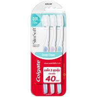 ราคา คอลเกตแปรงสีฟันสลิมซอฟท์ดีพคลีนขนแปรงนุ่มพิเศษแพค 3 Colgate Slim Soft Deep Clean Ultra Soft Toothbrush Pack 3 (8850006332375)