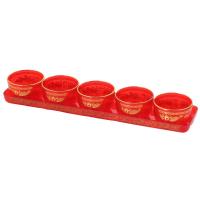 ราคา ซีเอสชุดถ้วยน้ำชา 5ที่พร้อมถาดรอง CS Teacups with Tray Set of 5pcs. (8859066520951)