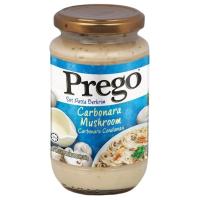 ราคา พรีโก้คาร์โบนาร่ามัชรูมครีมมี่พาสต้าซอส 350กรัม Prego Carbonara Mushroom Pasta Sauce 350g. (9556191071554)