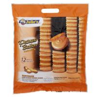ราคา จูลี่ส์แซนด์วิชบิสกิตรสครีมเนยถั่ว 360กรัม Julie Peanut Butter Sandwich Biscuits 360g. (9556121020614)