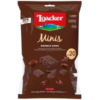 ราคา ล็อคเกอร์มินิส์ดับเบิ้ลช็อกเวเฟอร์รสโกโก้สอดไส้ครีมช็อก 200กรัม Loacker Minis Double Choc Wafer 200g. (8000380204274)