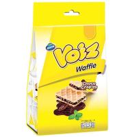 ราคา วอยซ์วาฟเฟิลไส้ครีมรสช็อกโกแลตข้าวพอง 168กรัม Voiz Choco Crispies Waffle 168g. (8858279001394)